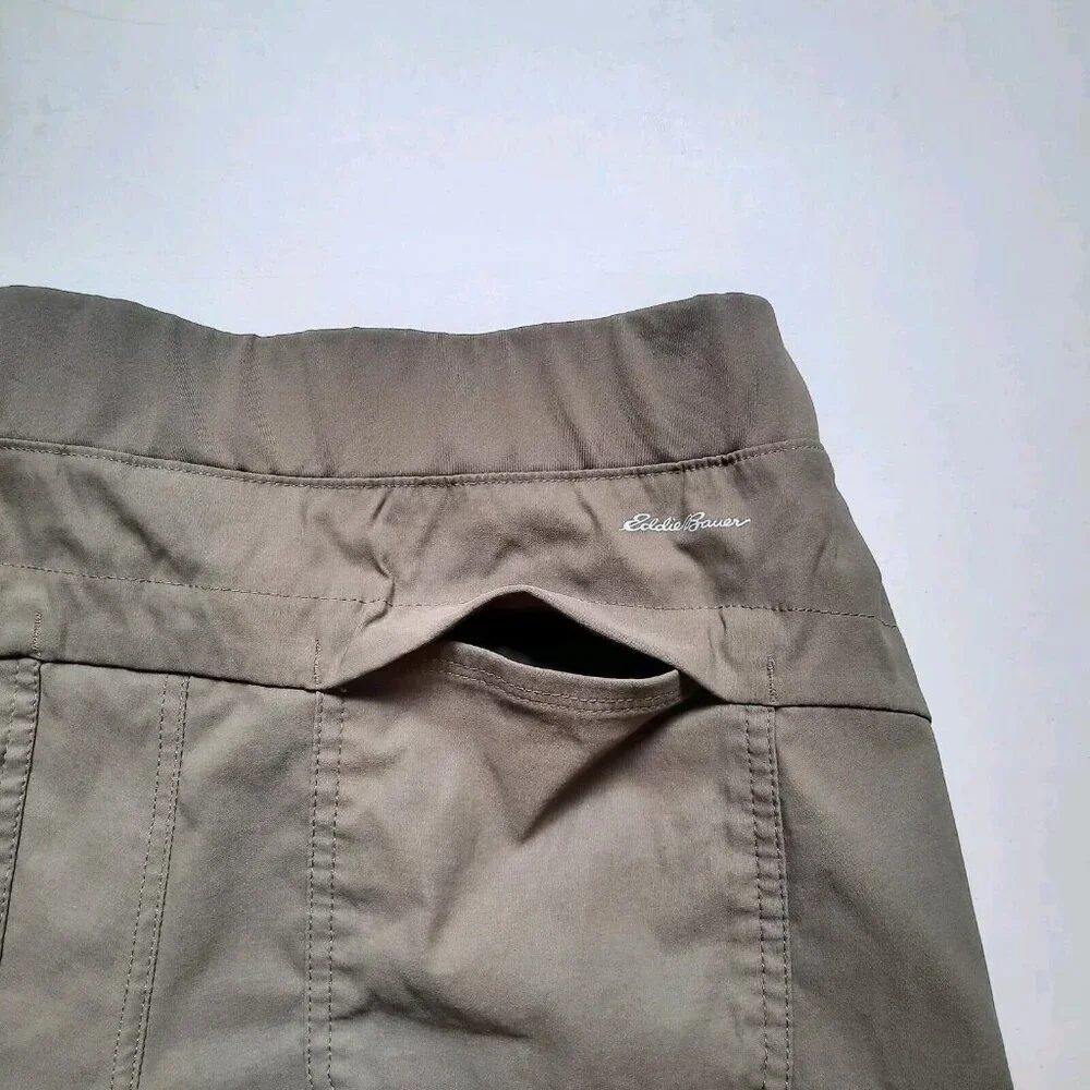 Eddie Bauer First Ascent Shorts Womens 12 Green Pull On Hiking Stretch‎ Nylon